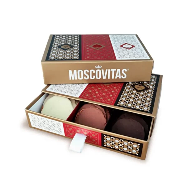 Moscovitas Almendra y Chocolate Tres Coberturas - Rialto - Estuche - Pack 3 x 8 uds